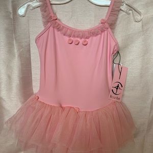 WEAR MOI Praline Rosette Skirted Leotard PINK